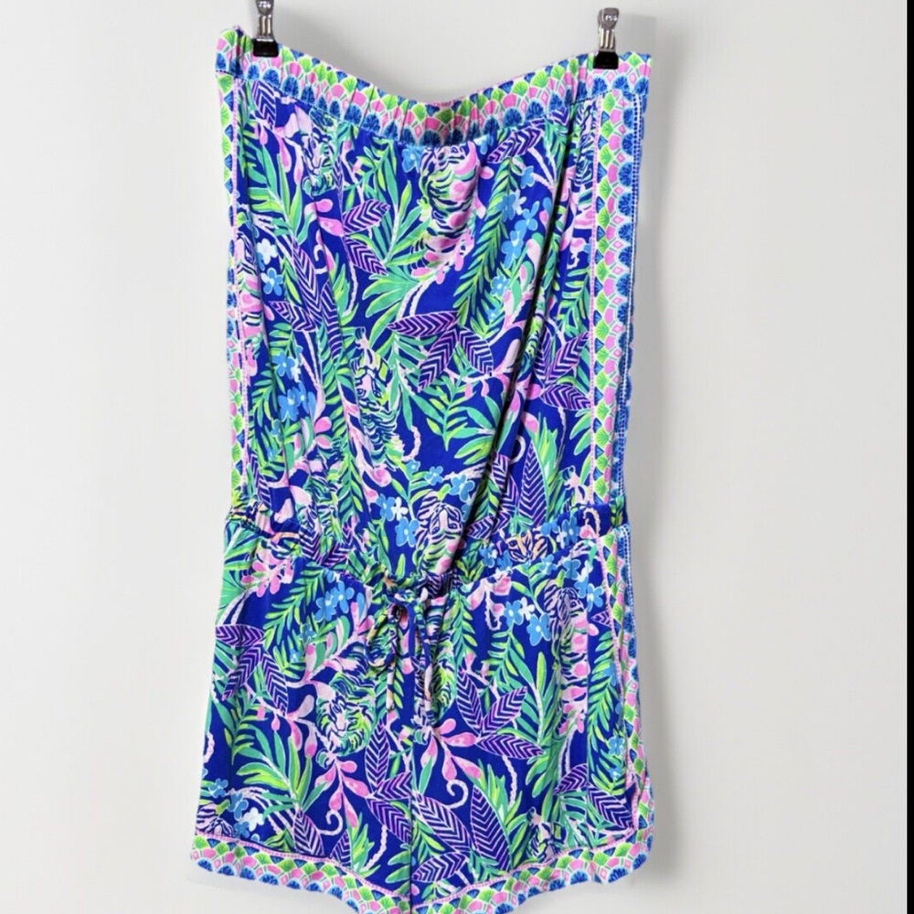 Lilly Pulitzer Rikki Romper Borealis Blue How You Like Me Prowl 004998 Sz Large
